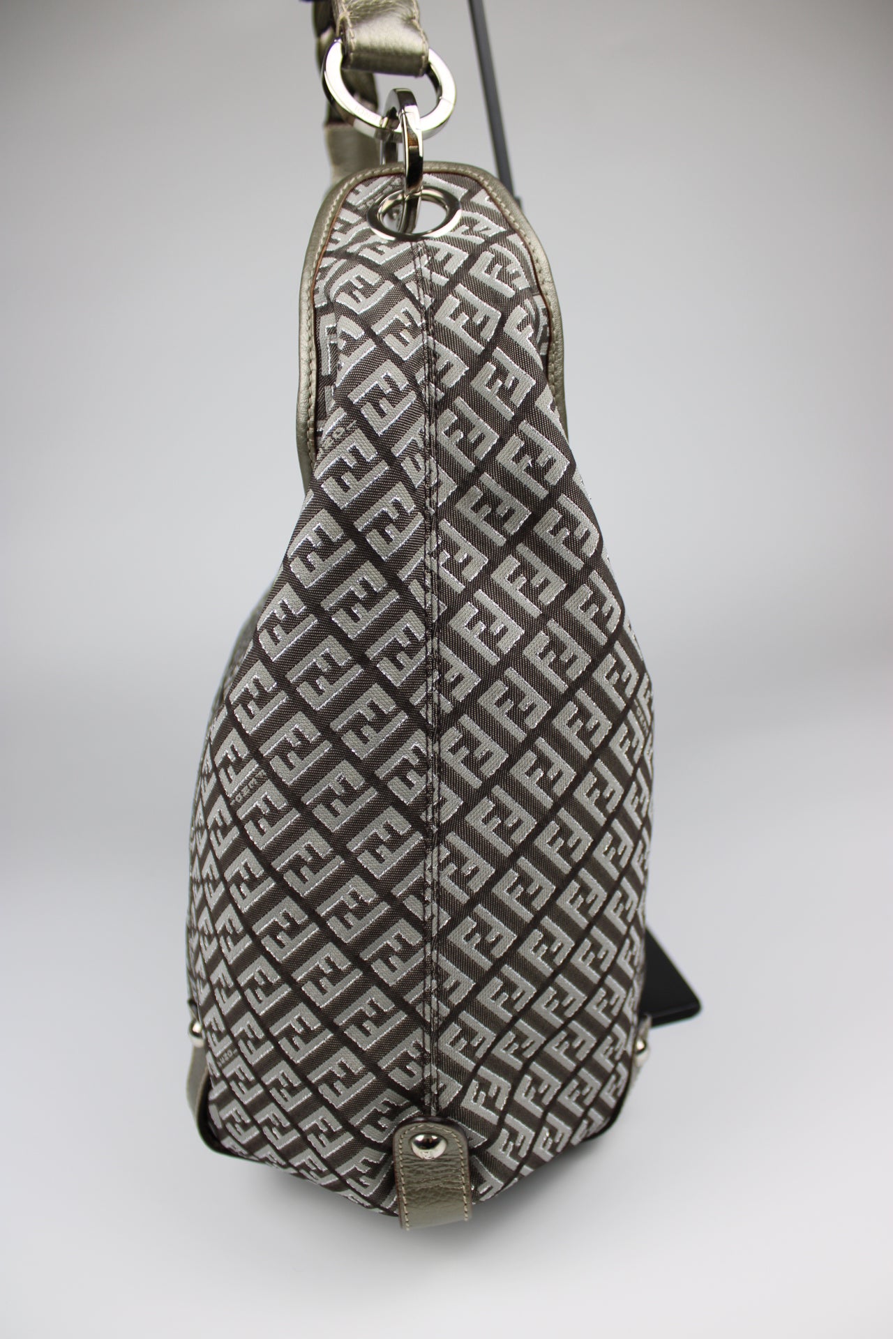 Fendi Zucchino Hobo Shoulder Bag