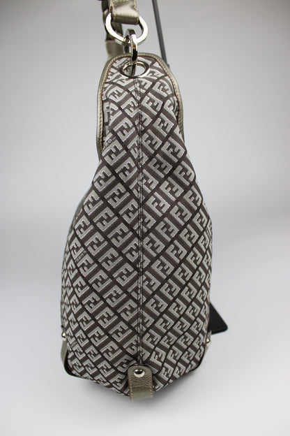 Fendi Zucchino Hobo Shoulder Bag