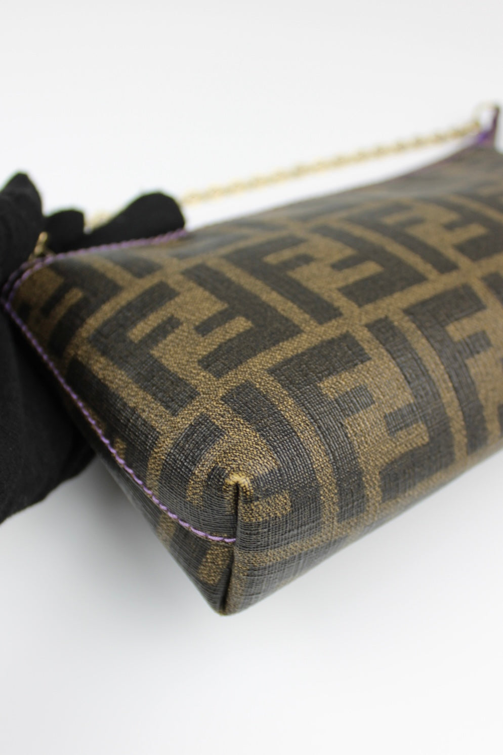 Fendi Zucca Chain Strap Pochette Bag