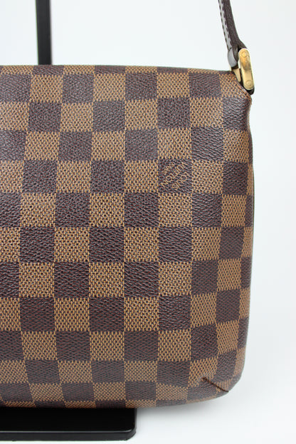 Pre-owned Louis Vuitton Damier Ebene Musette Tango Shoulder Bag 2002