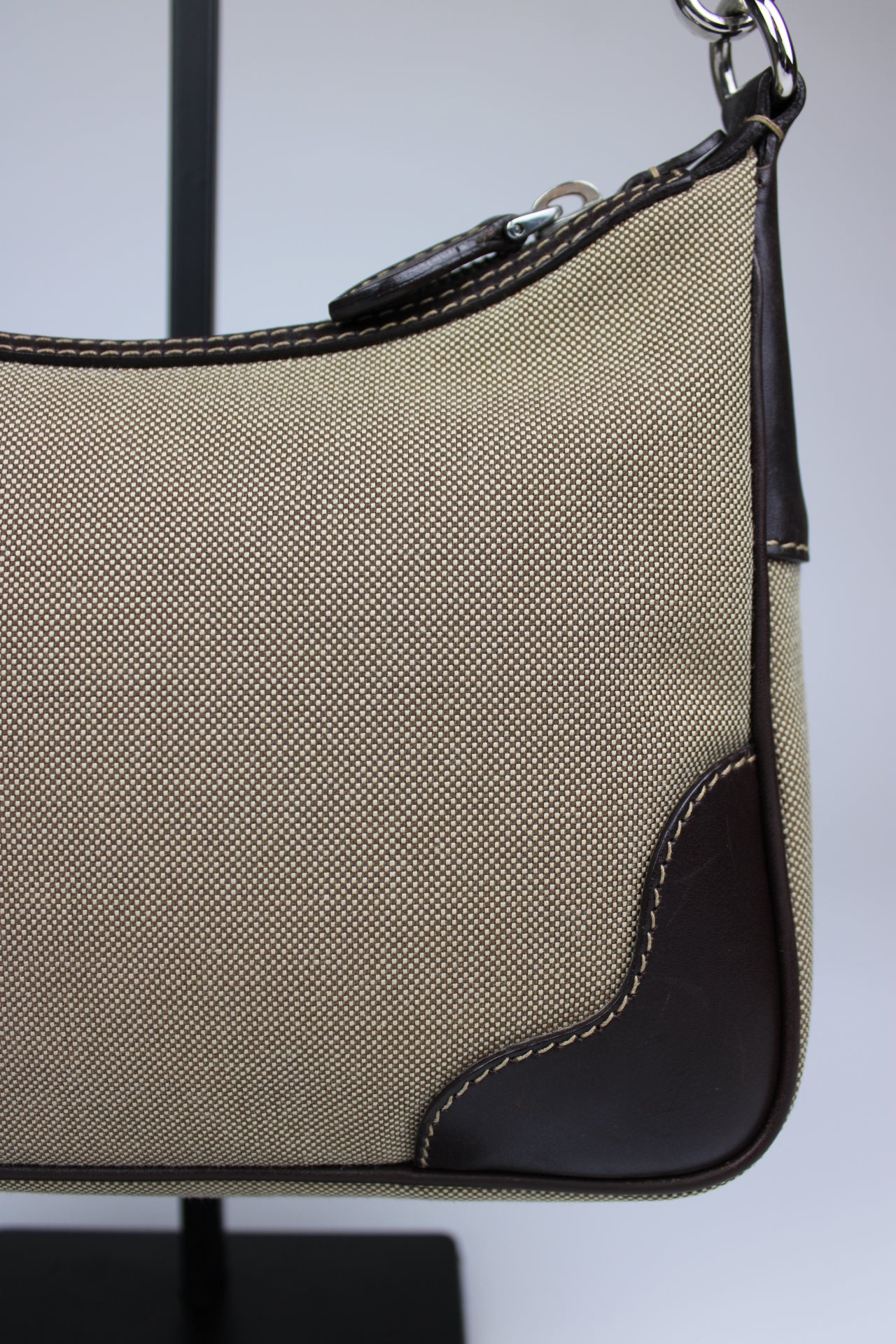 Prada Canvas Mini Hobo Bag