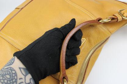 Prada Cervo Leather Hobo Bag