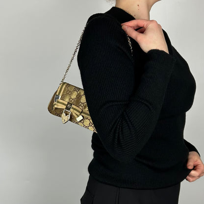 Gucci Monogram Satin Mini Pochette Bag