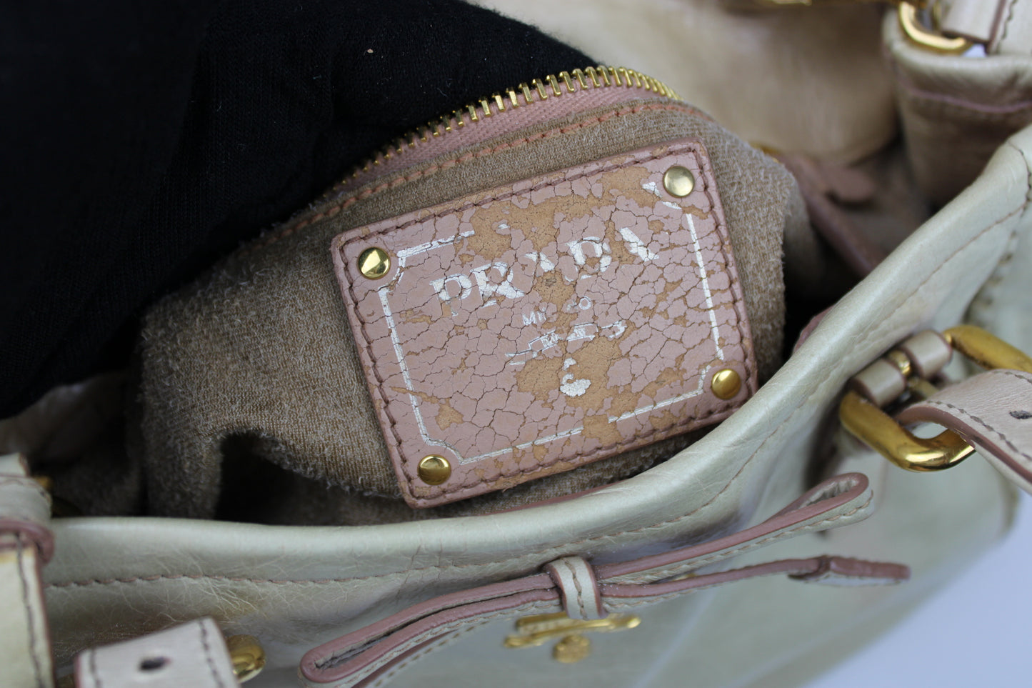 Prada Vitello Shine 2-Way Bow Bag