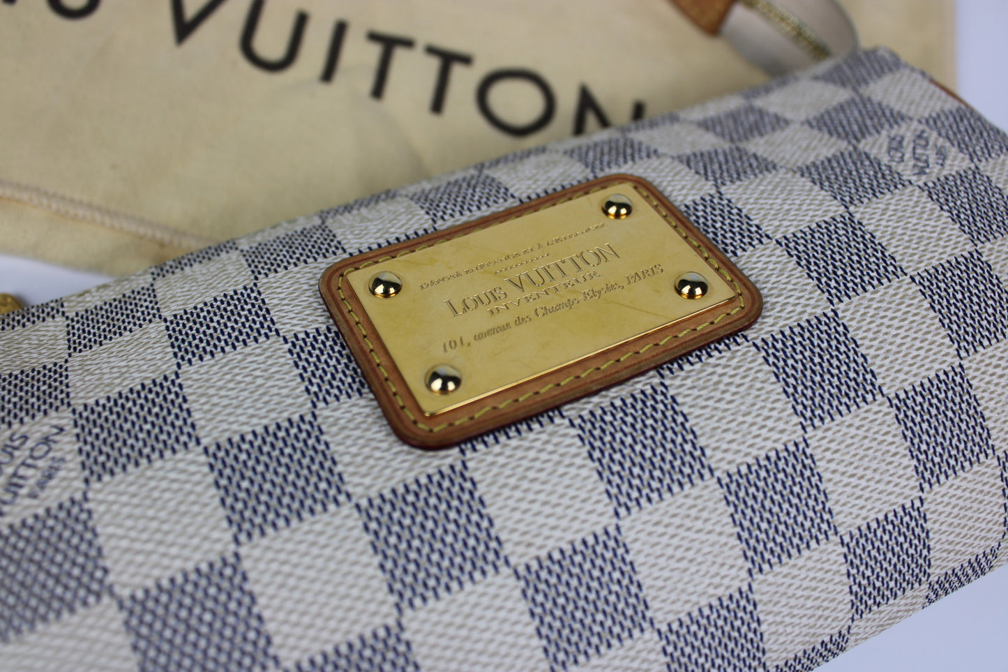 Louis Vuitton Damier Azur Eva Pochette Bag 2012