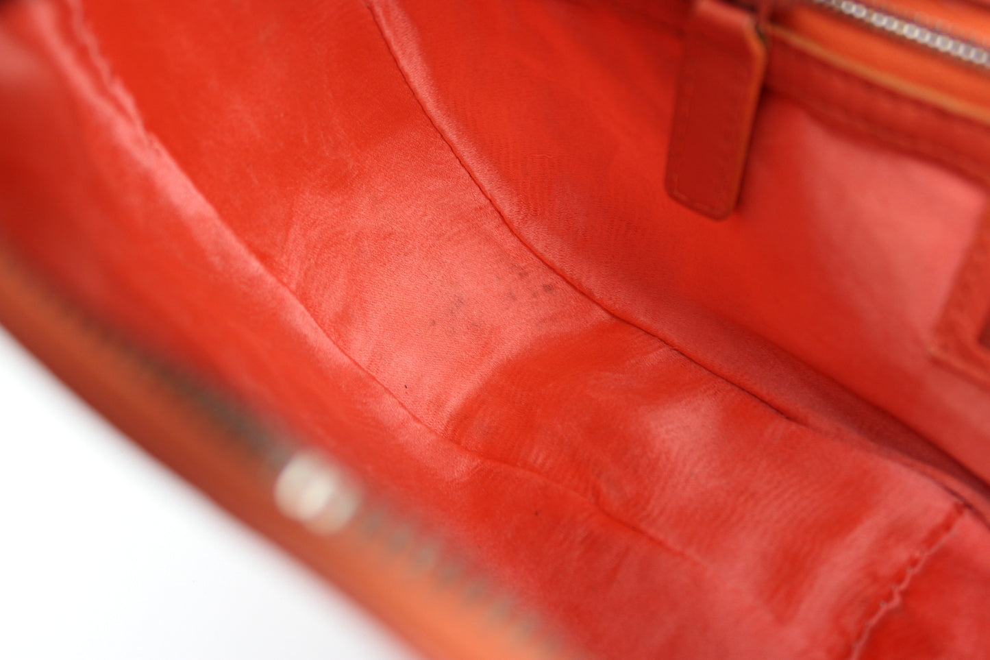 Fendi Leather Croissant Baguette Bag Coral