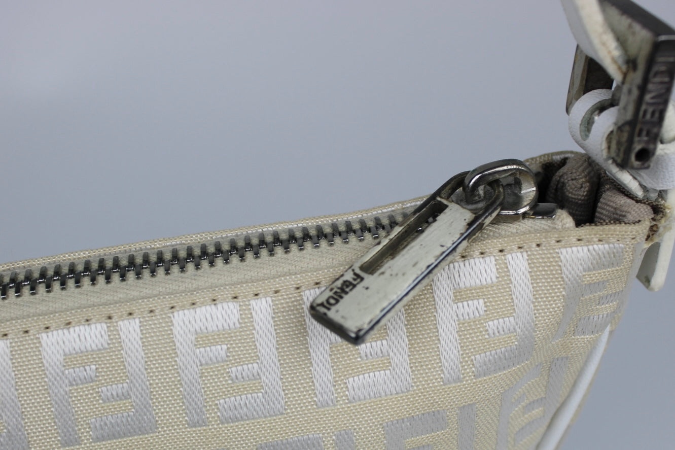 Fendi Zucchino Half Moon Pochette Bag