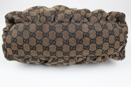 Pre-owned Gucci Monogram Denim Abbey Bag