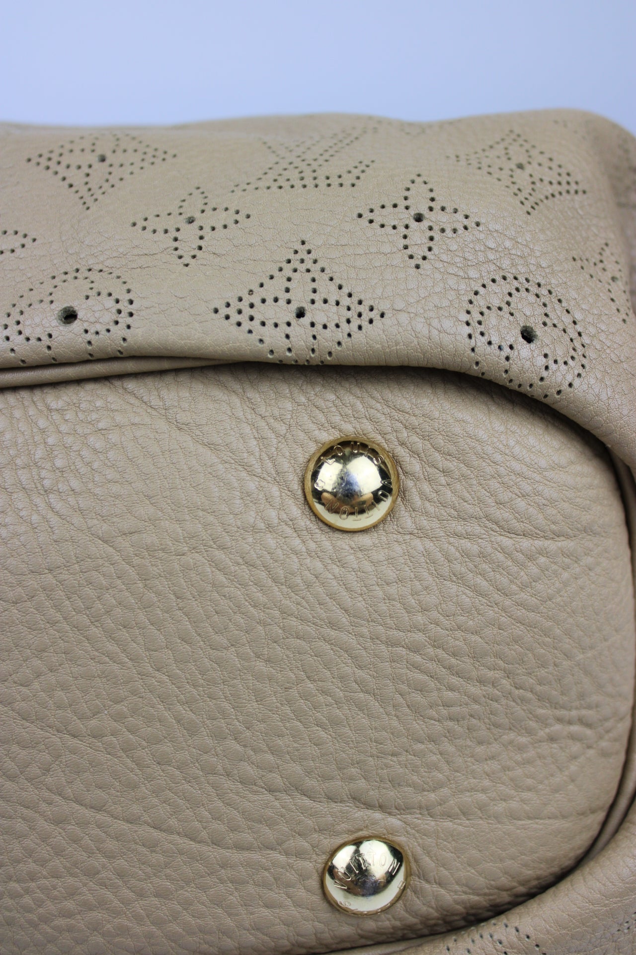 Louis Vuitton Leather Mahina Biscuit Monogram 2-Way Bag 2009
