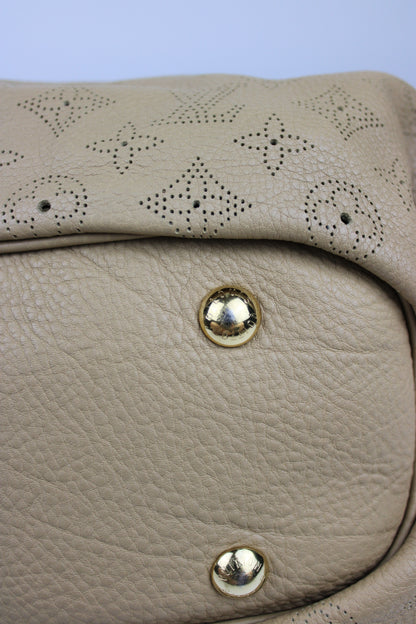Louis Vuitton Leather Mahina Biscuit Monogram 2-Way Bag 2009