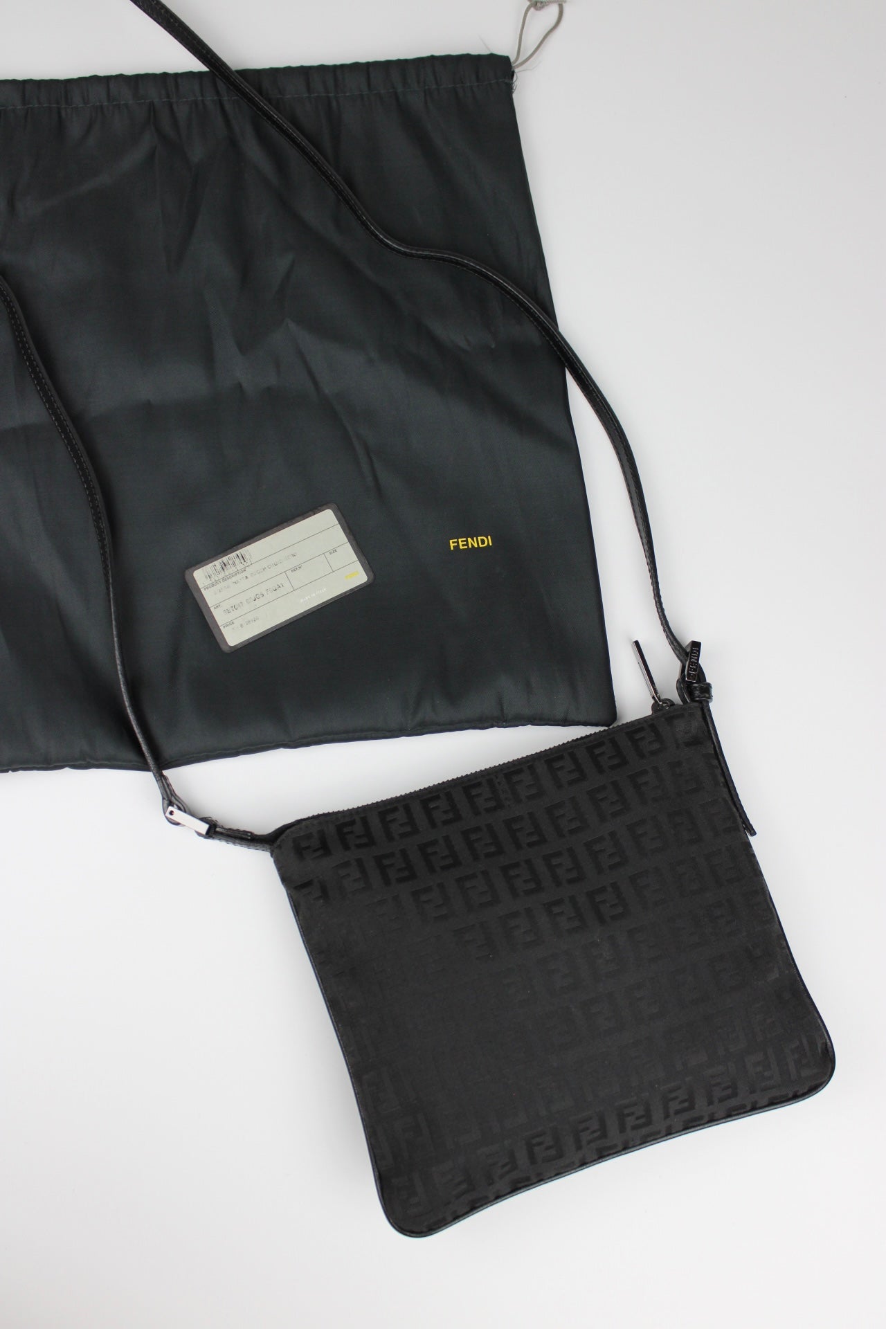 Fendi Zucchino Black Cross Body Bag