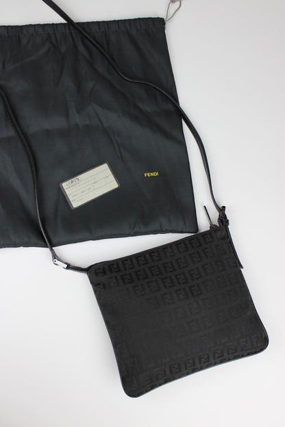 Fendi Zucchino Black Cross Body Bag