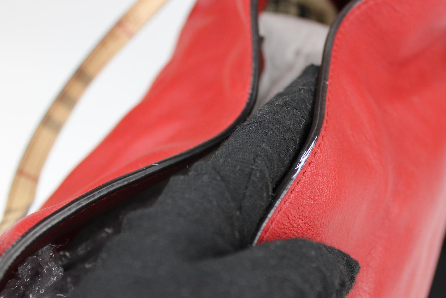 Burberry Leather Canterbury Tote Bag Red