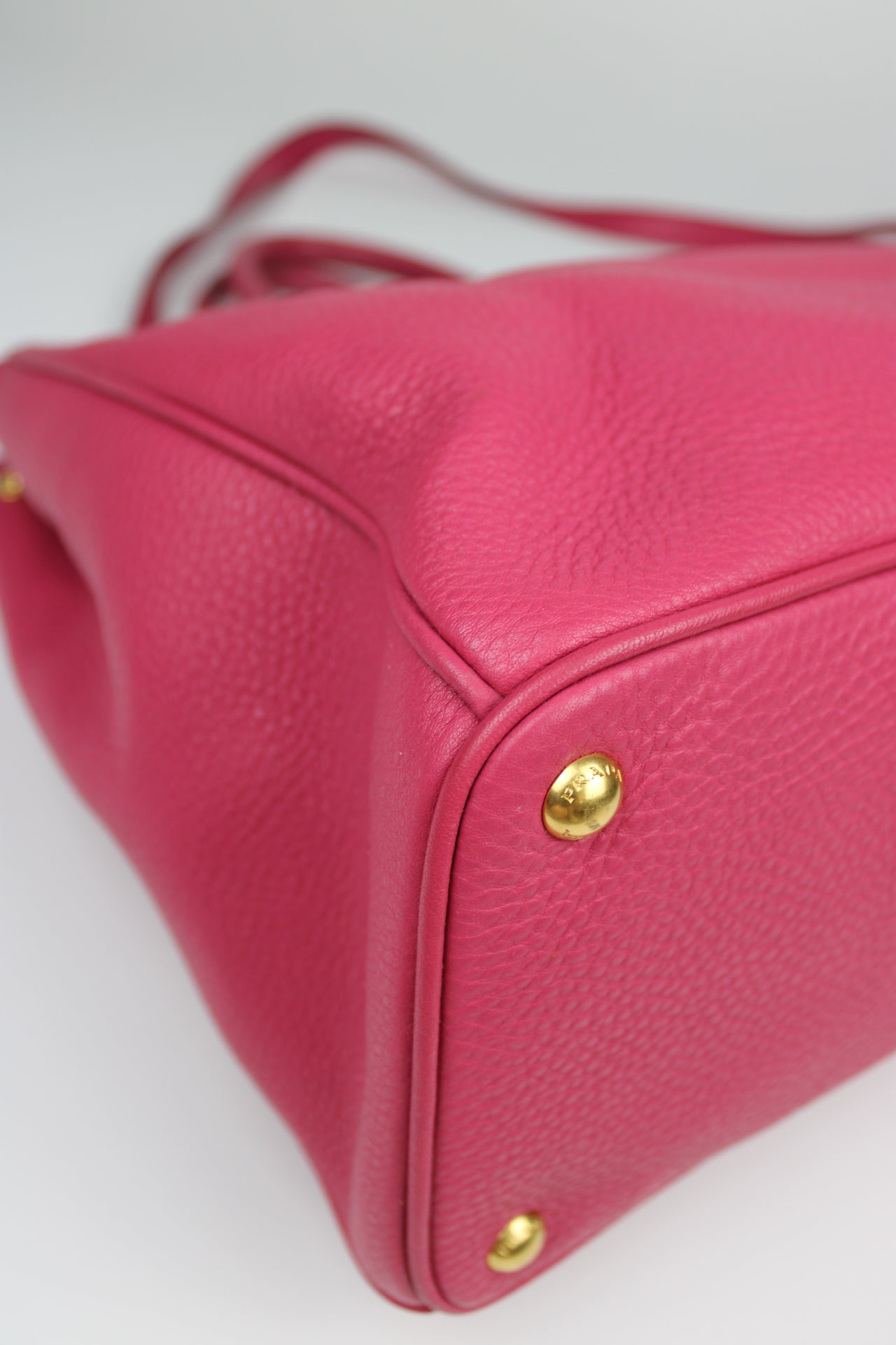 Prada Vitello Daino 2-Way Pink Tote Bag