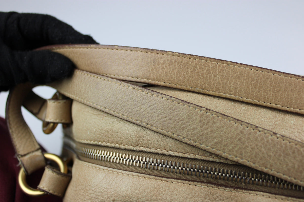 Pre-owned Prada Cervo Leather Hobo Bag