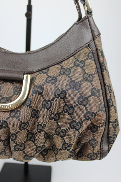 Pre-owned Gucci Monogram Denim Abbey Bag