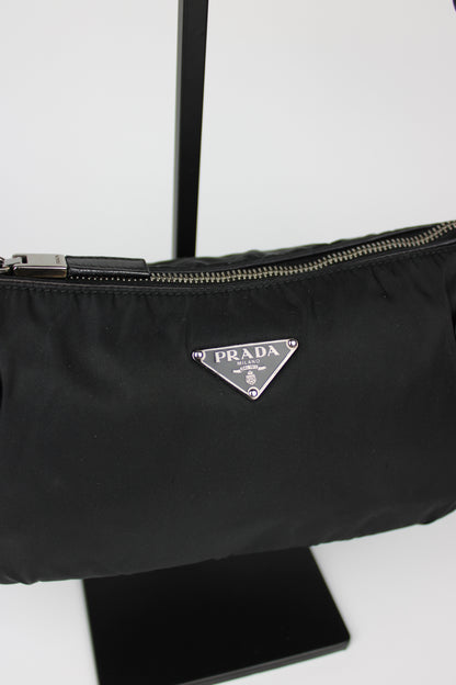 Prada Nylon & Leather Shoulder Bag