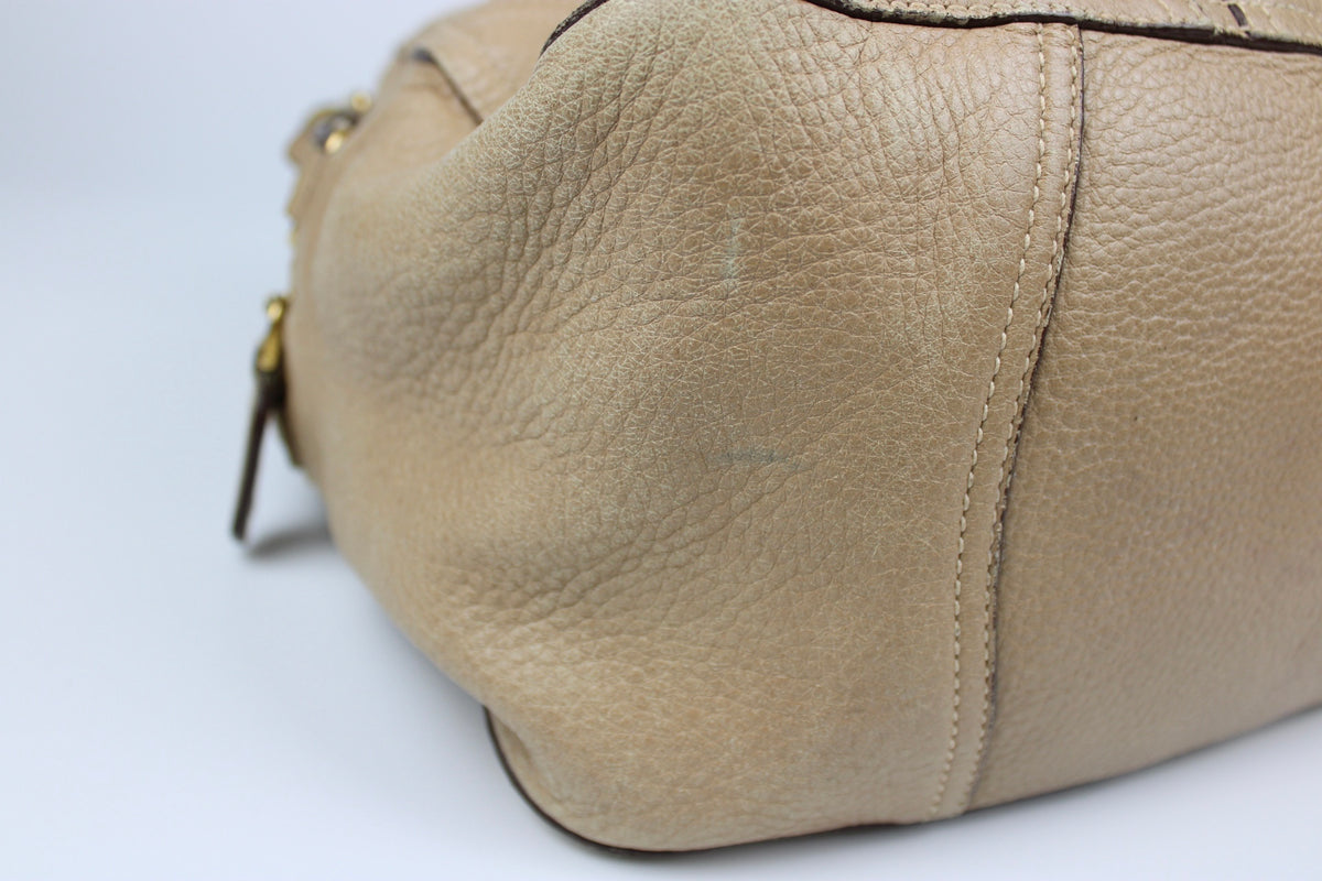 Pre-owned Prada Cervo Leather Hobo Bag