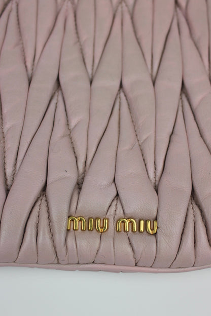 Miu Miu Matelasse Nappa Leather Frame Cross Body Bag