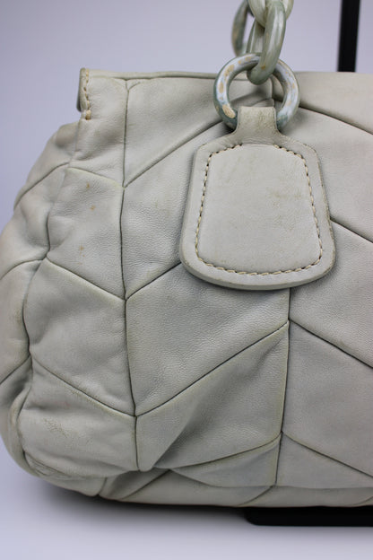 Miu Miu Leather Marbled Strap Shoulder Bag