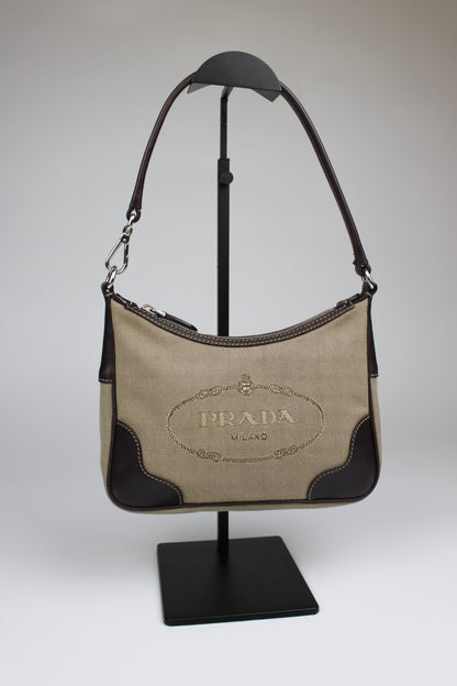 Prada Canvas Mini Hobo Bag