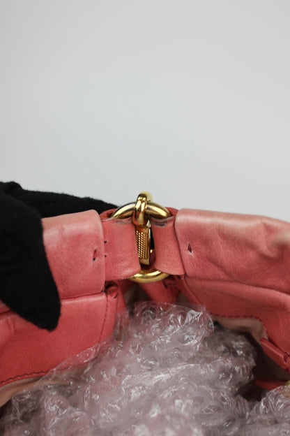 Pre-owned Miu Miu Vitello Lux Pink 2-Way Tote Bag