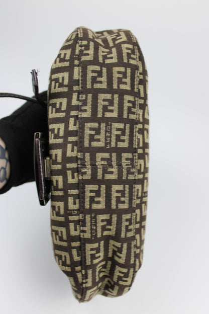 Fendi Zucchino Drawstring Baguette Bag