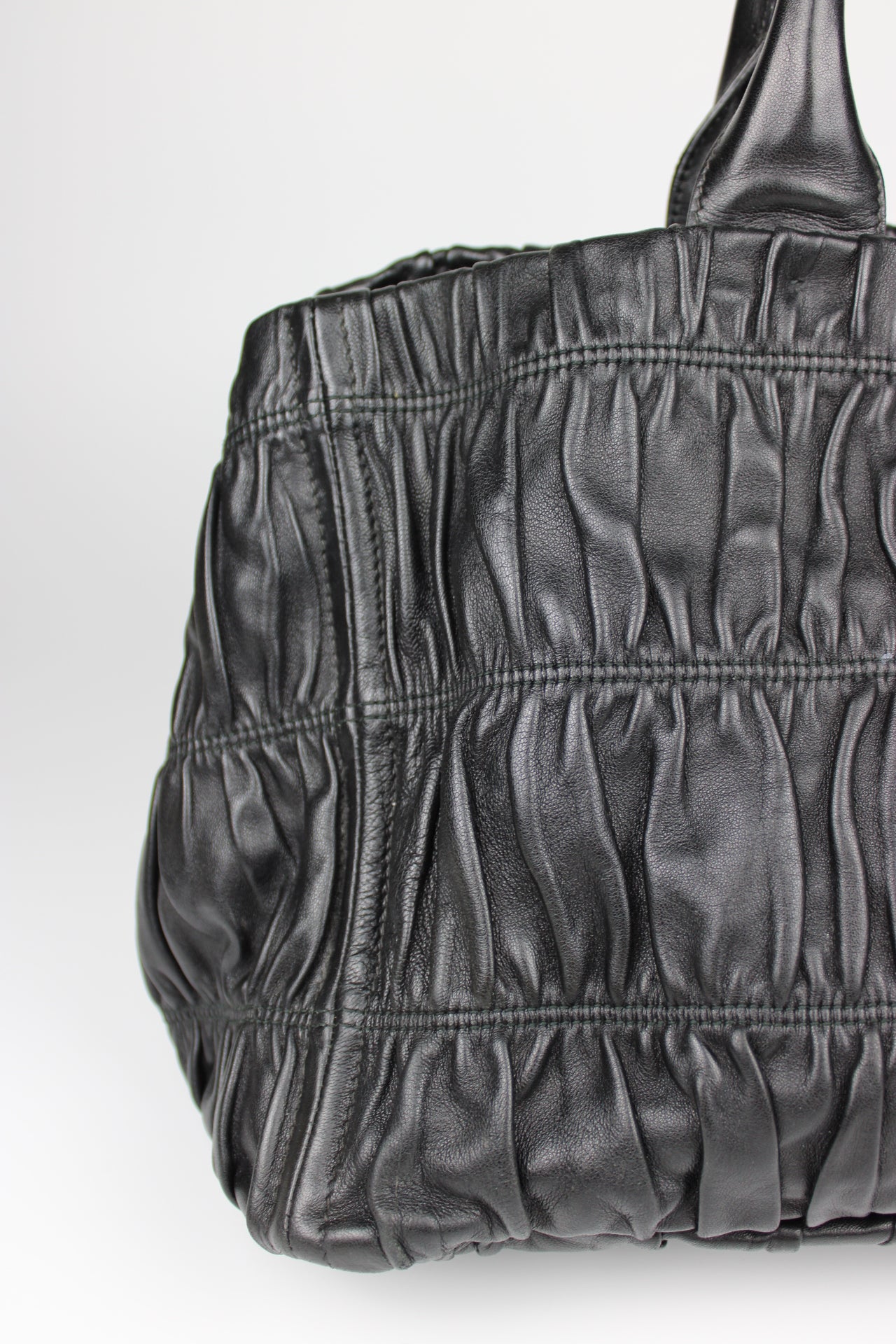 Prada Gaufre Nappa Leather Hobo Tote Bag