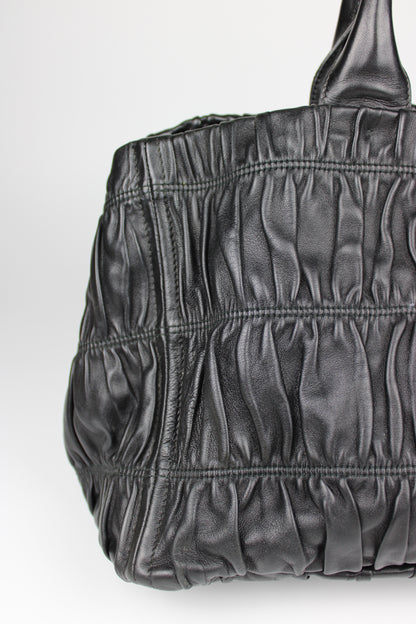 Prada Gaufre Nappa Leather Hobo Tote Bag