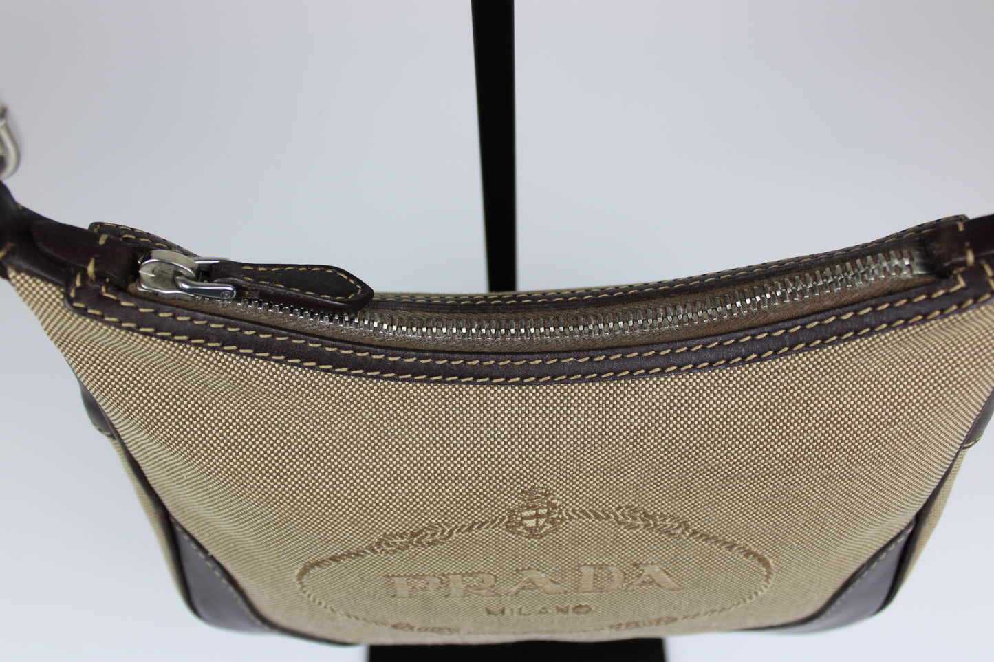 Prada Canvas Mini Hobo Bag