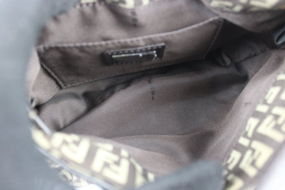Fendi Zucchino Drawstring Baguette Bag