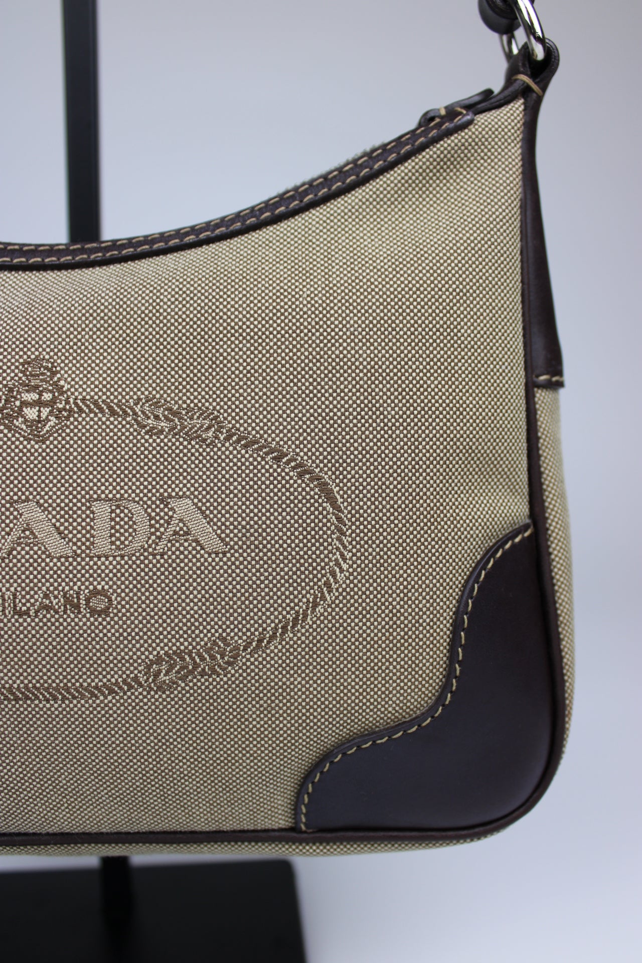 Prada Canvas Mini Hobo Bag