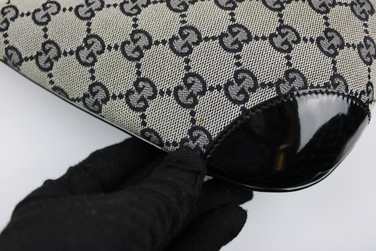 Pre-owned Gucci Monogram Crescent Bag