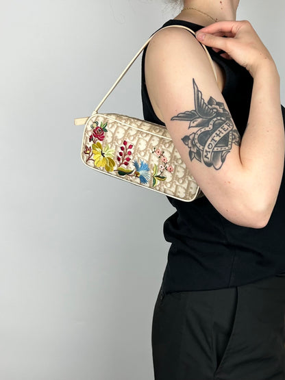 Dior Monogram Embroidered Pochette Bag 2005