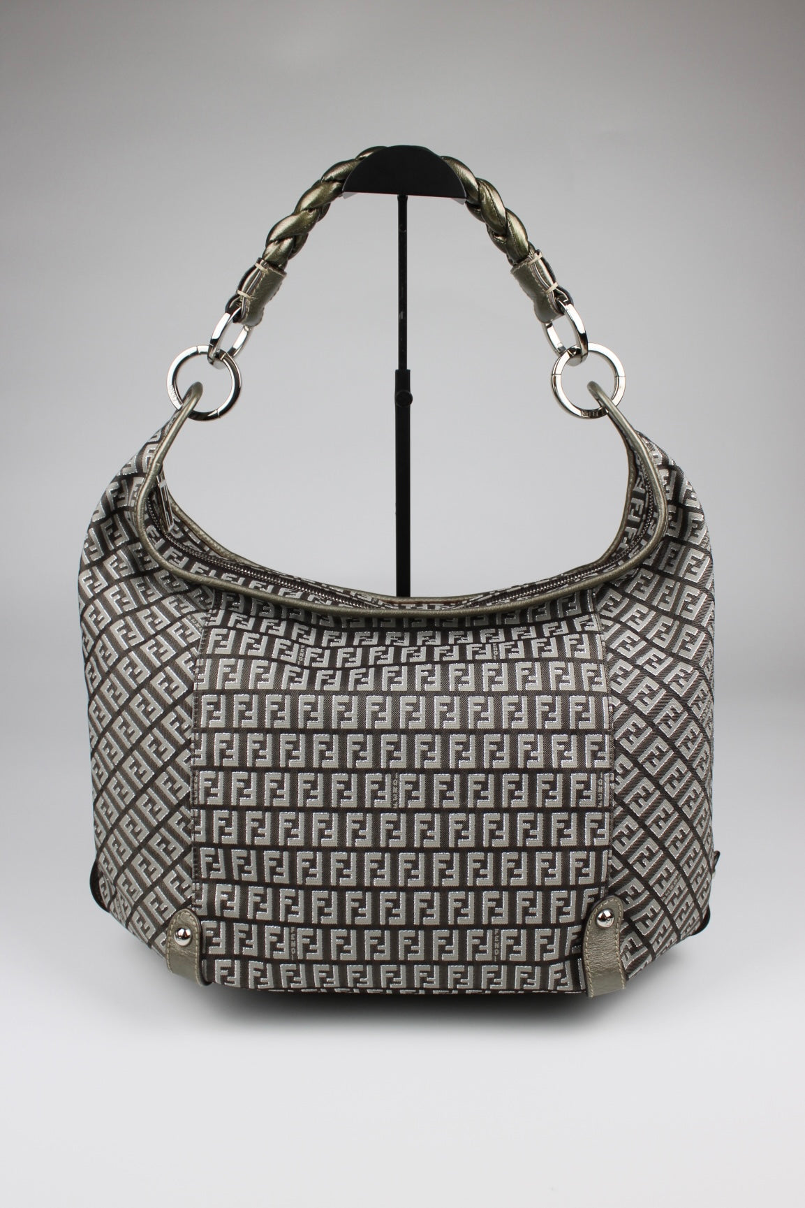 Fendi Zucchino Hobo Shoulder Bag