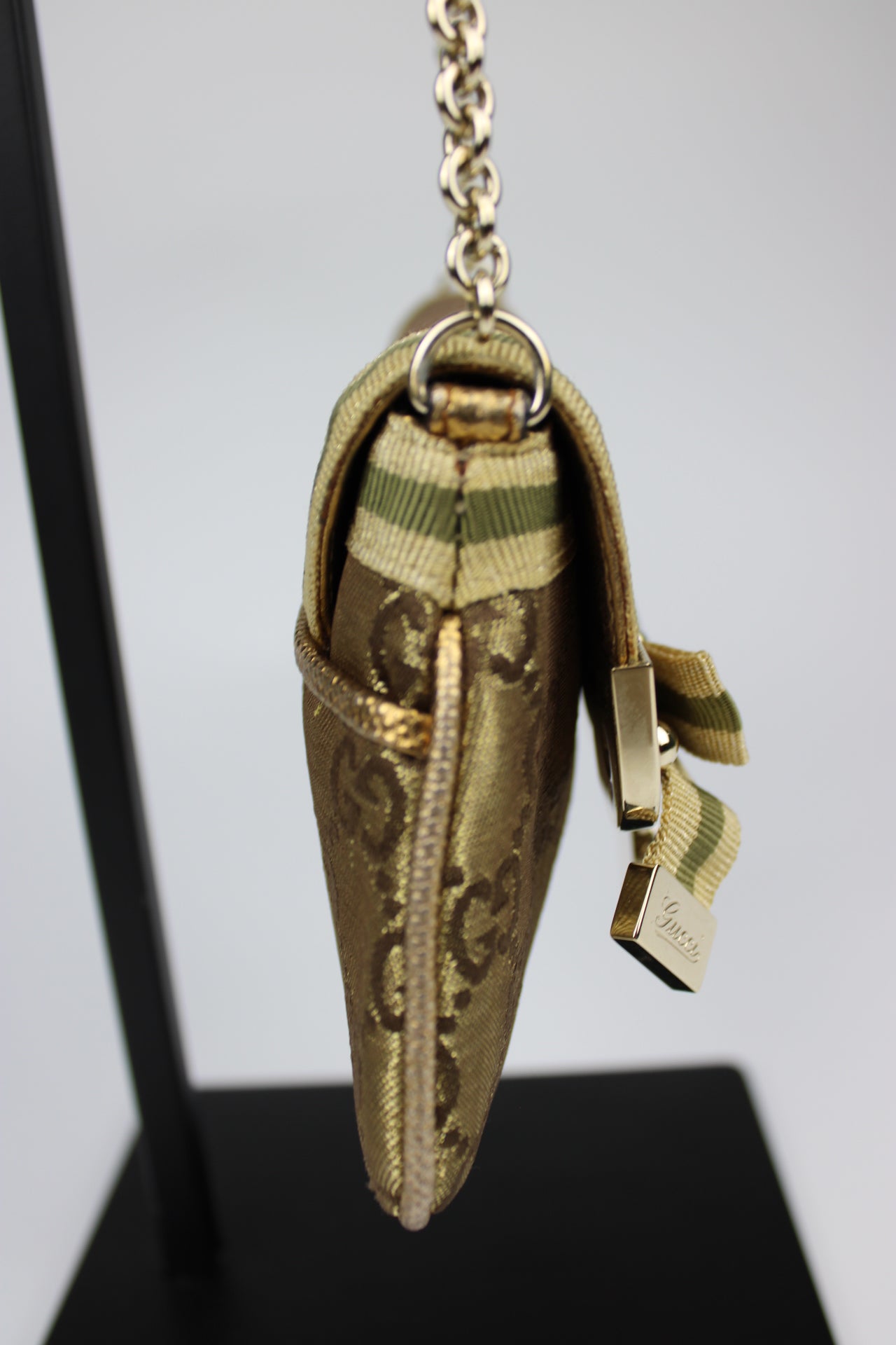 Gucci Monogram Satin Mini Pochette Bag