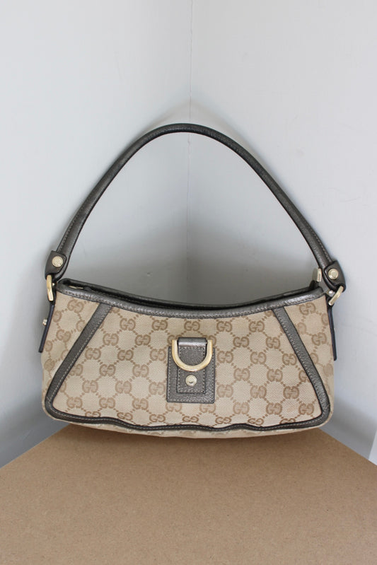 Pre-owned Gucci Monogram Abbey Bag