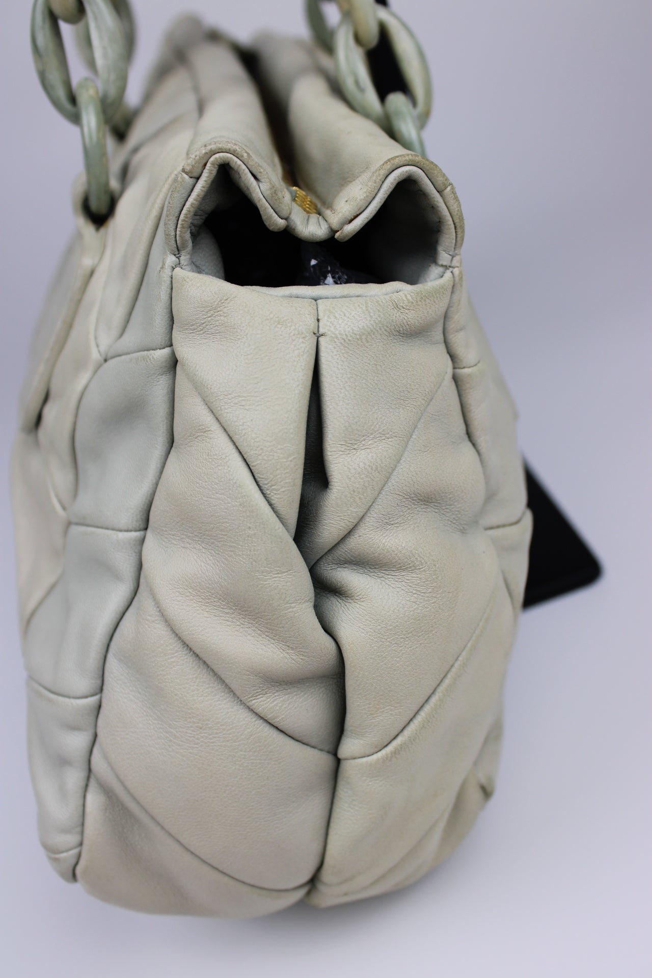 Miu Miu Leather Marbled Strap Shoulder Bag