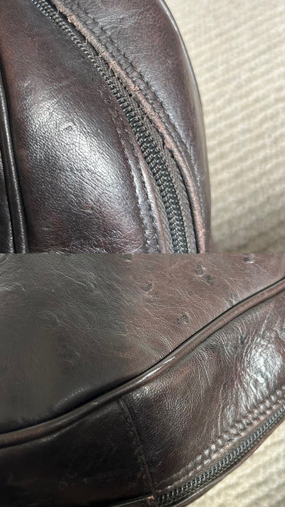 Dior Ostrich Leather Double Saddle Bag 2000