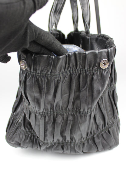 Prada Gaufre Nappa Leather Hobo Tote Bag