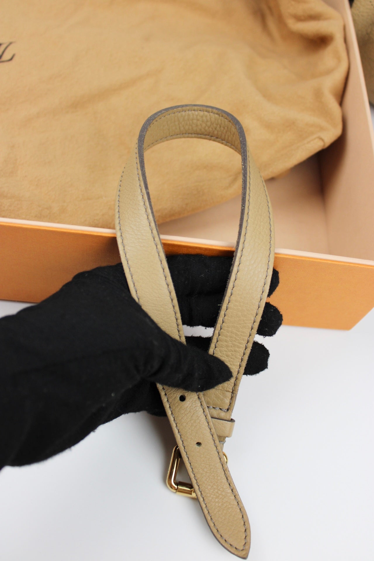 Louis Vuitton Leather Mahina Biscuit Monogram 2-Way Bag 2009
