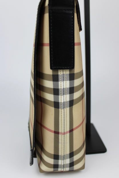 Pre-owned Burberry Nova Check Messenger Bag 2003