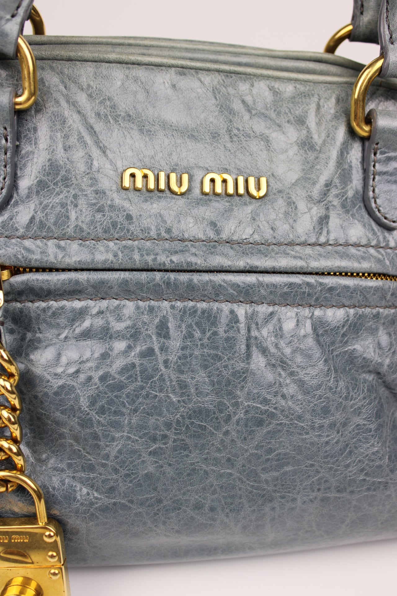 Miu Miu Nappa Charm Leather Bag 2009