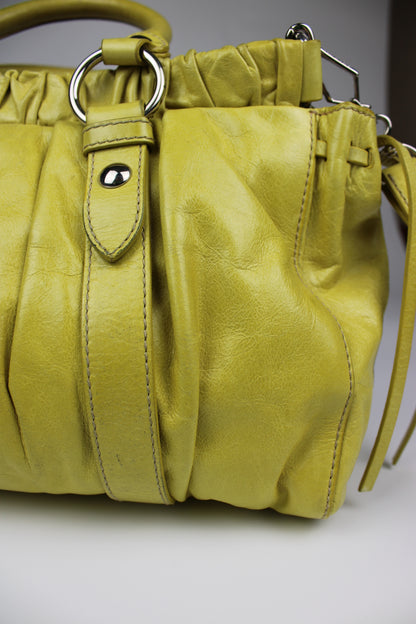 Miu Miu Yellow Vitello 2-Way Bag