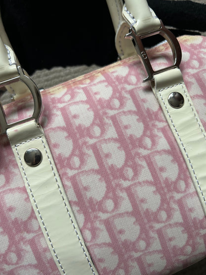 Pre-owned Dior Monogram Pink Mini Boston Bag 2004