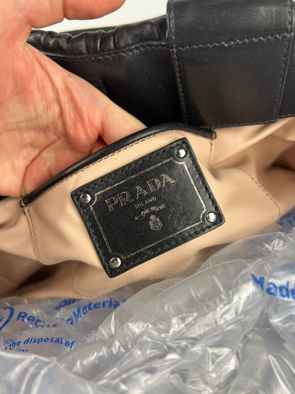 Prada Gaufre Nappa Leather Hobo Tote Bag