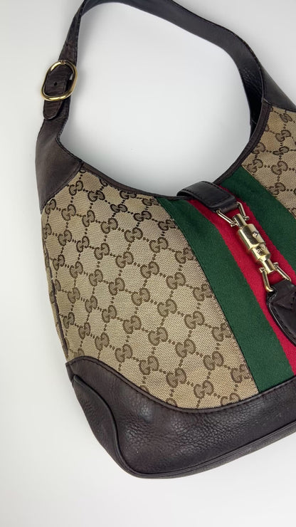 Gucci Monogram Hobo Jackie Bag