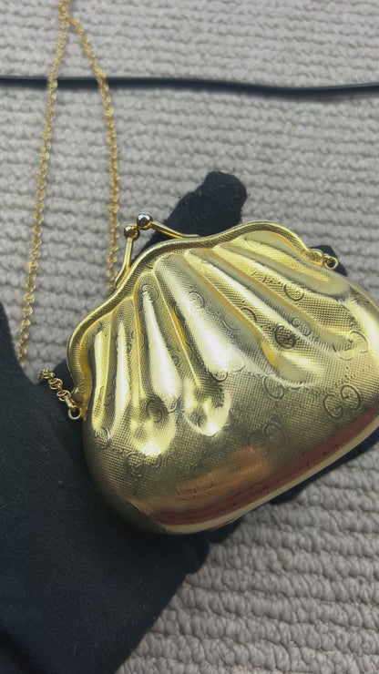Gucci Monogram Shell Cross Body Micro Bag 1980s