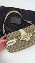 Load and play video in Gallery viewer, Gucci Monogram Horsebit Shoulder Bag
