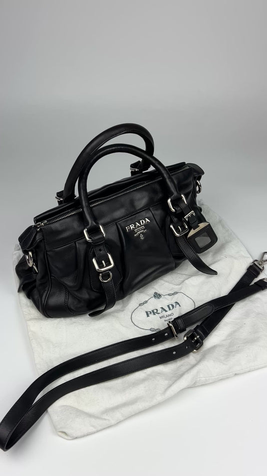 Prada Glacé Calf Leather 2-Way Bag